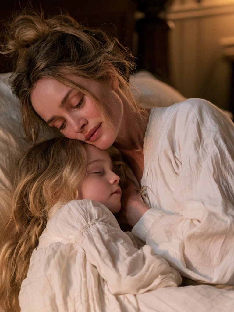 Mother and Child Sleep Portrait Poster. poster detail
