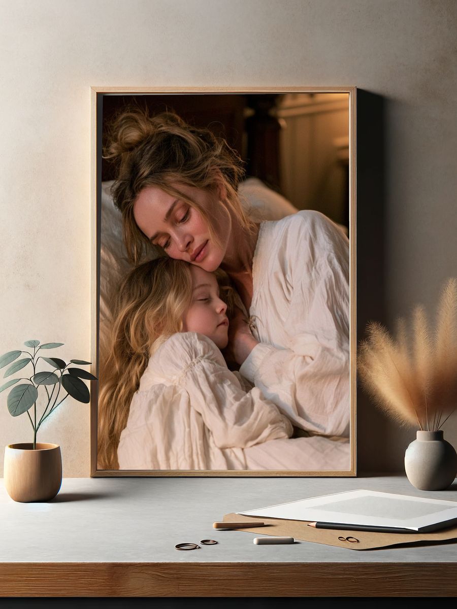 Mother and Child Sleep Portrait Poster. — room view 2