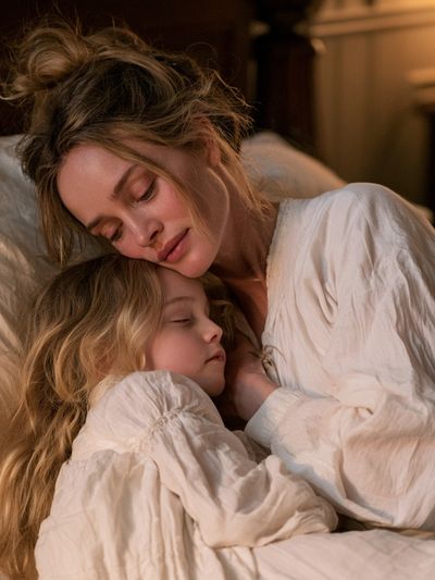 Mother and Child Sleep Portrait Poster. poster