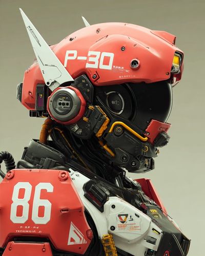 Mecha Pilot Portrait Print. poster print