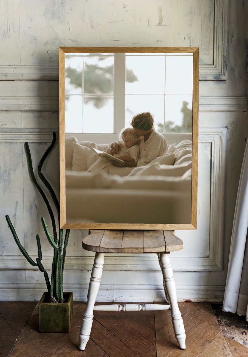Mother and Child Reading Poster. — room view 1