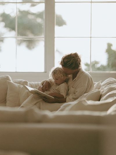 Mother and Child Reading Poster.