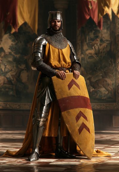 Medieval Knight Portrait Print.