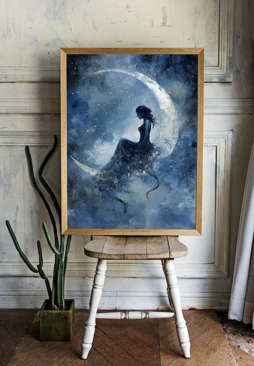 Moonlit Dreamer — Fine Art Print room preview