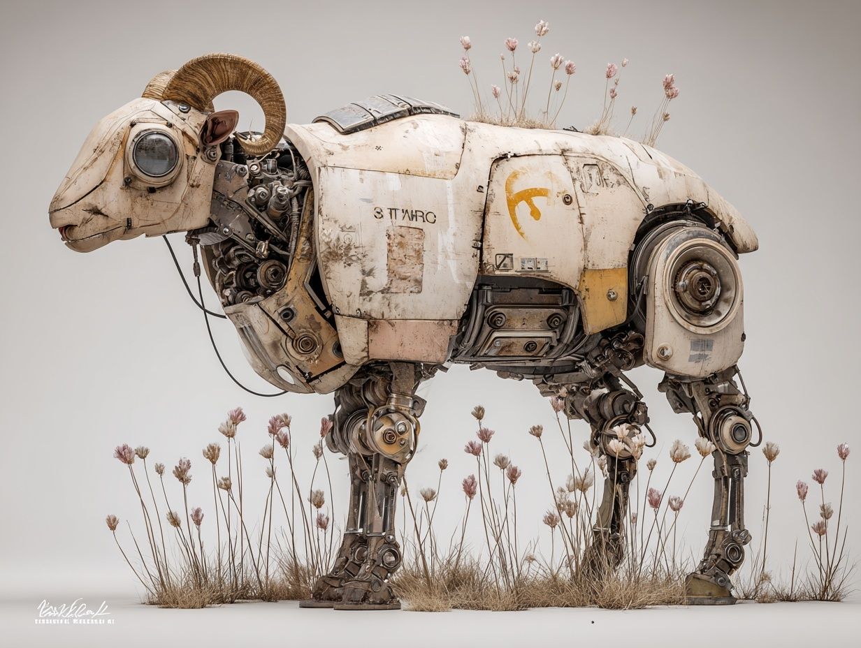 Mechanical Sheep — Digital Art Print. poster detail