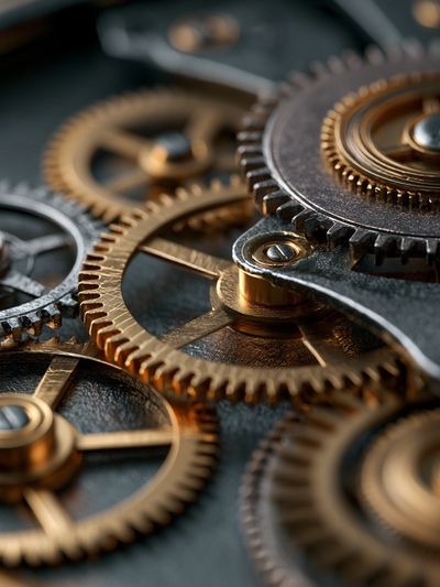 Mechanical Gears Photography Poster.