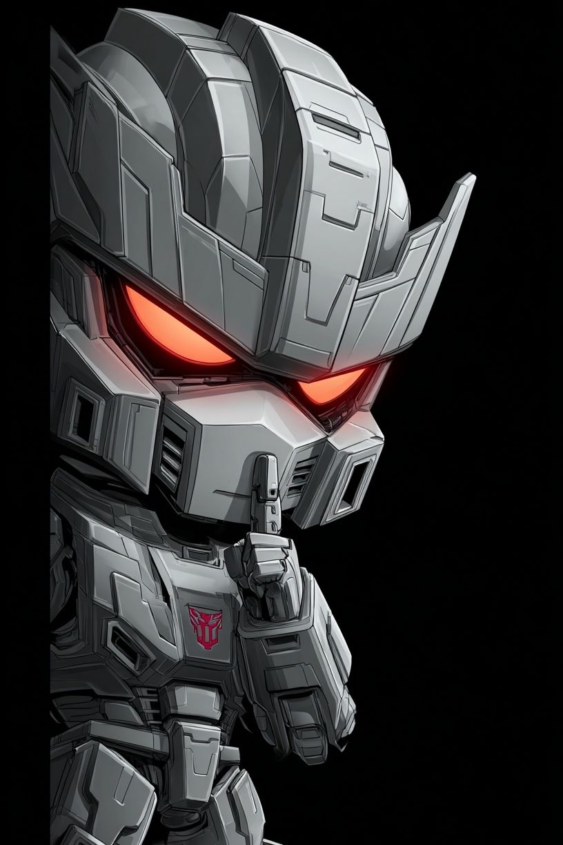 Mecha Robot Portrait Print. poster detail