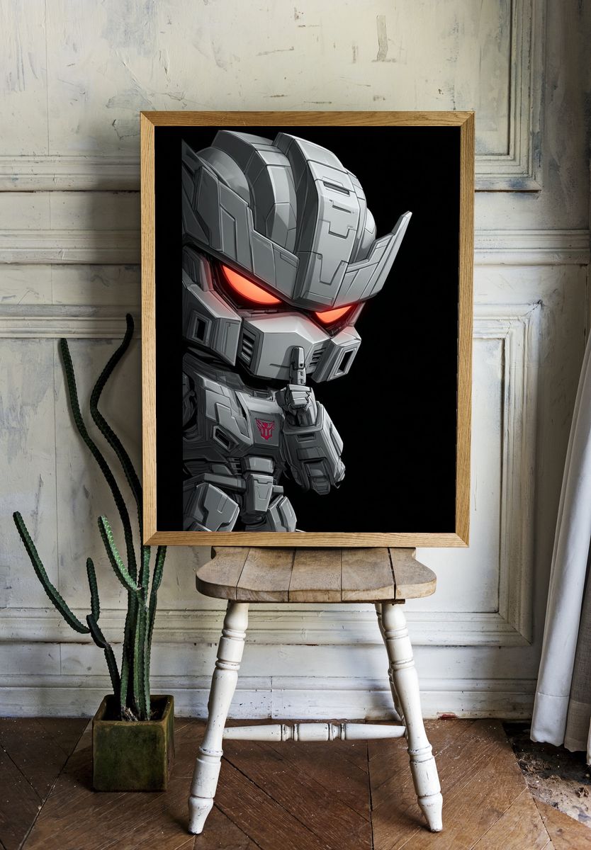 Mecha Robot Portrait Print. room preview