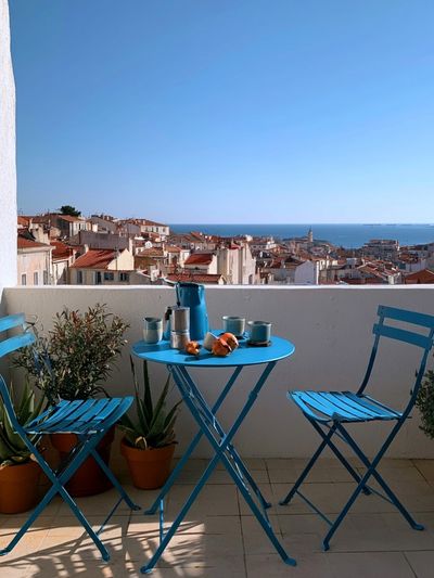 Mediterranean Balcony Seaside Poster. poster