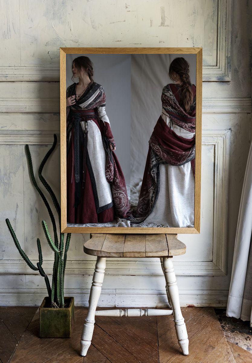 Medieval Woman Portrait Photography Poster. room preview