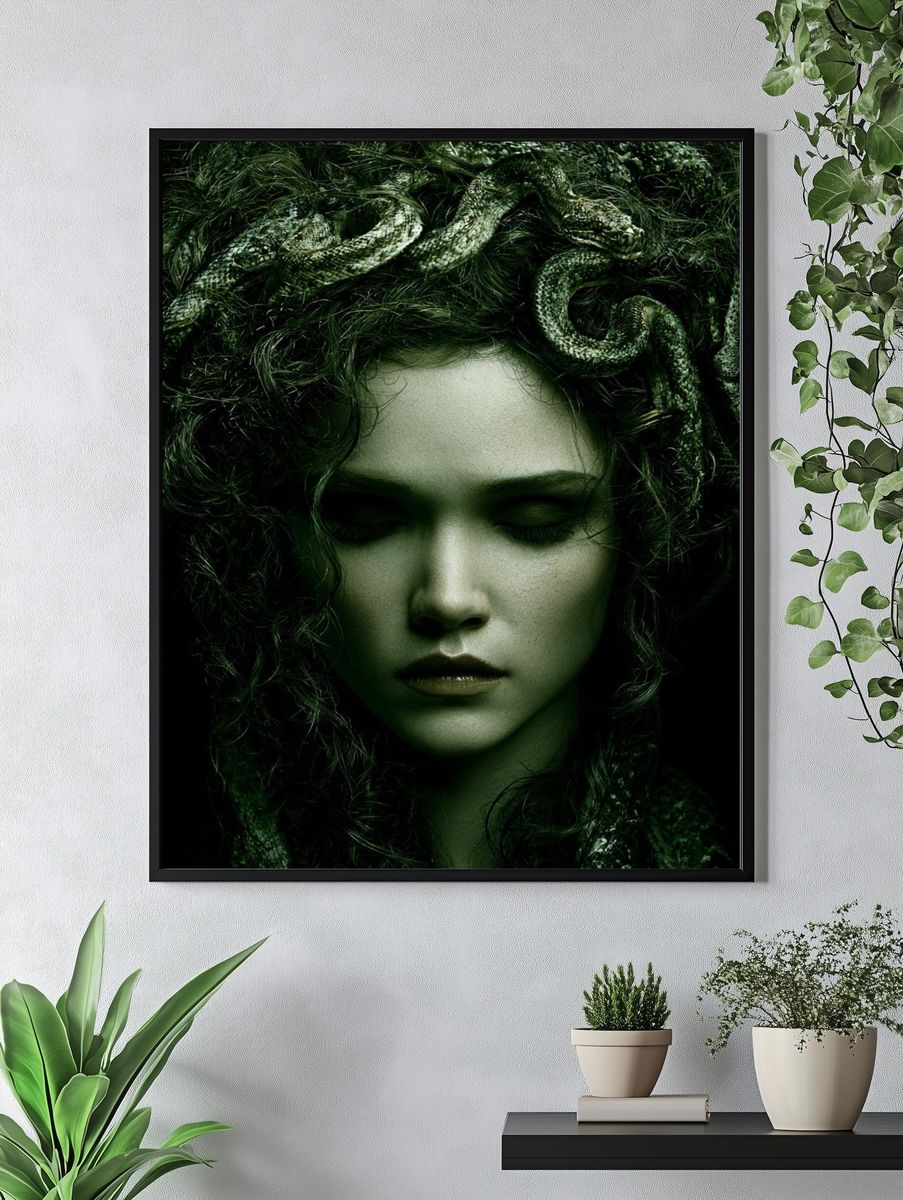 Medusa Portrait Fine-Art Print. — room view 4