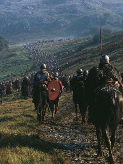Medieval Cavalry March Poster. poster