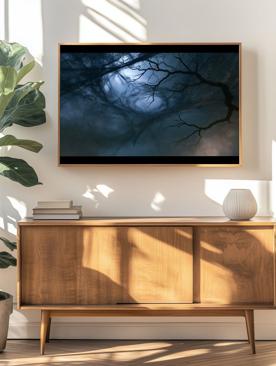 Moonlit Forest Canopy Poster. — room view 3