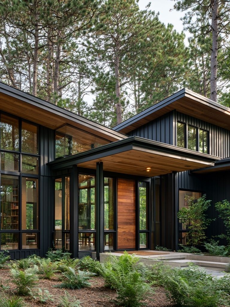 Modern Forest Cabin Photography Poster. poster — photography art