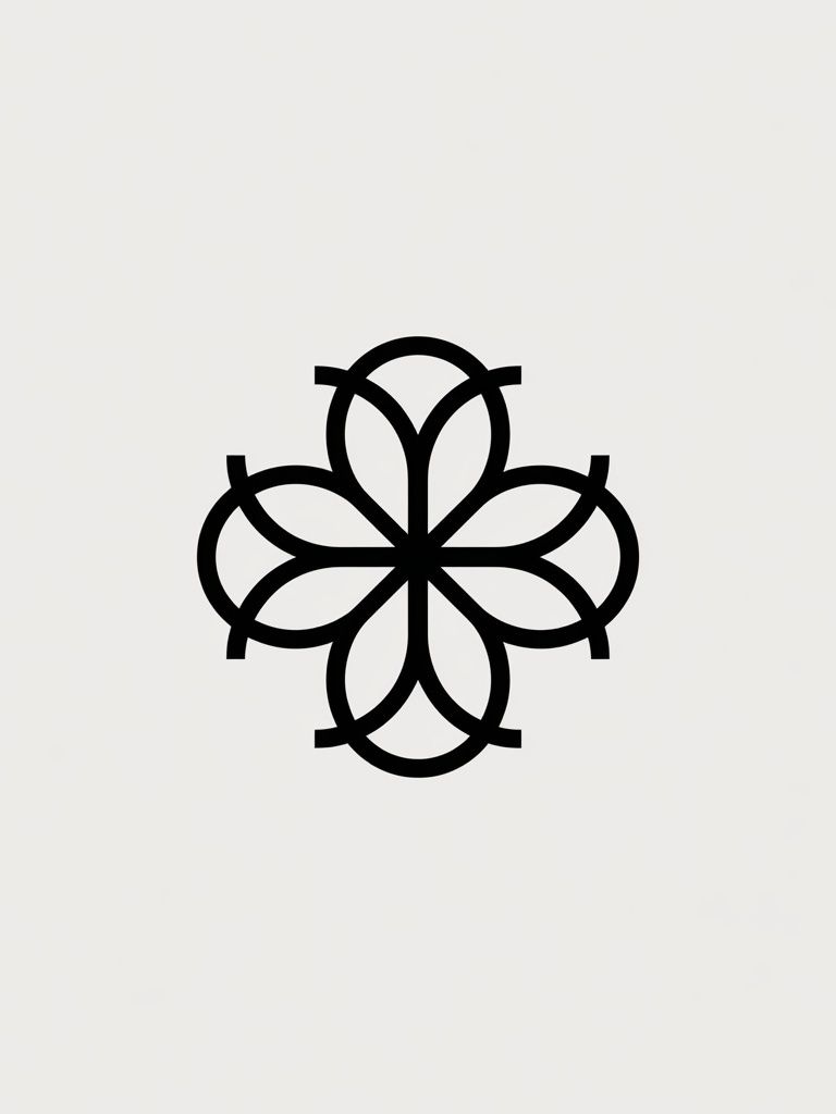 Minimal Floral Emblem Print. poster detail