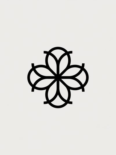 Minimal Floral Emblem Print. poster