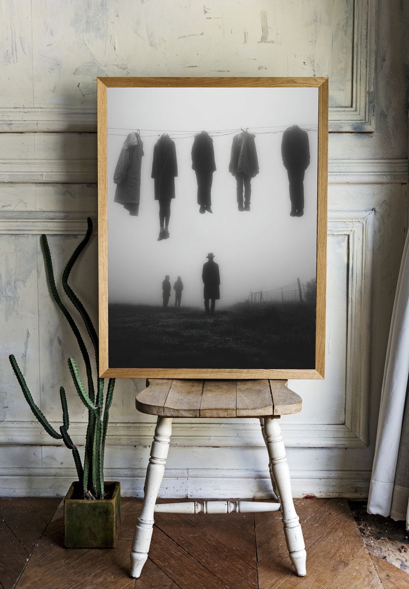 Mysterious Figures in Fog — Fine Art Print room preview