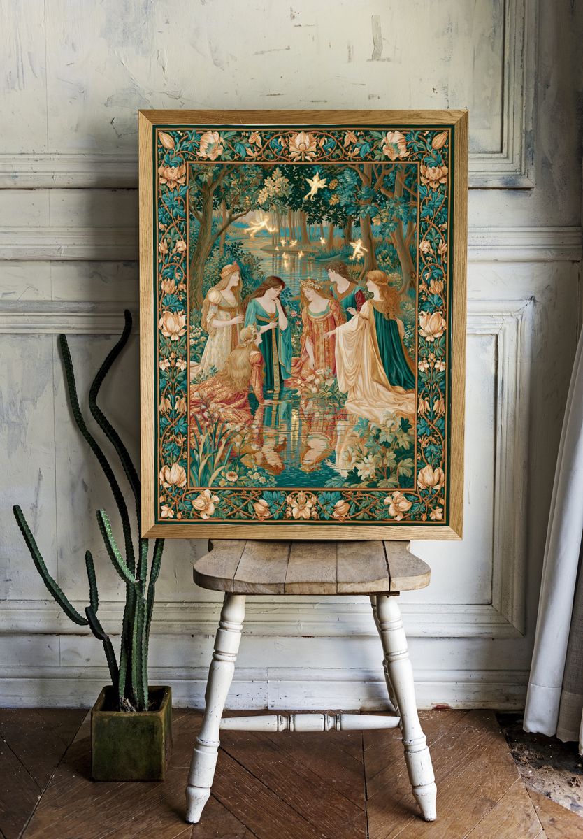 Mythic Forest Maidens Fine-Art Print. room preview