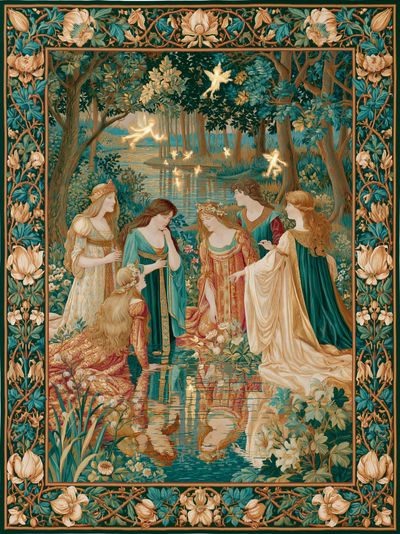 Mythic Forest Maidens Fine-Art Print. poster print