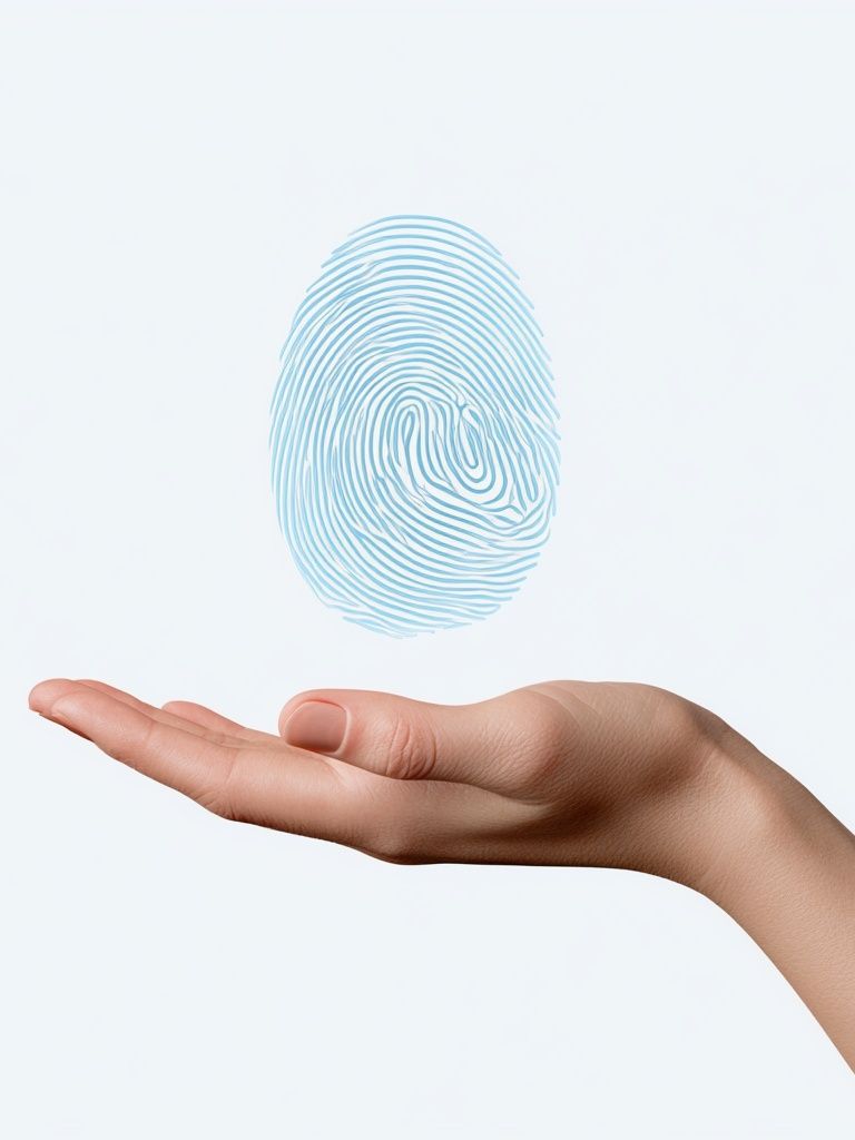 Floating Fingerprint Minimalist Print. poster detail