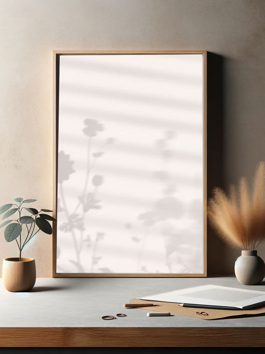Silhouette Floral — Minimalist Print. — room view 2