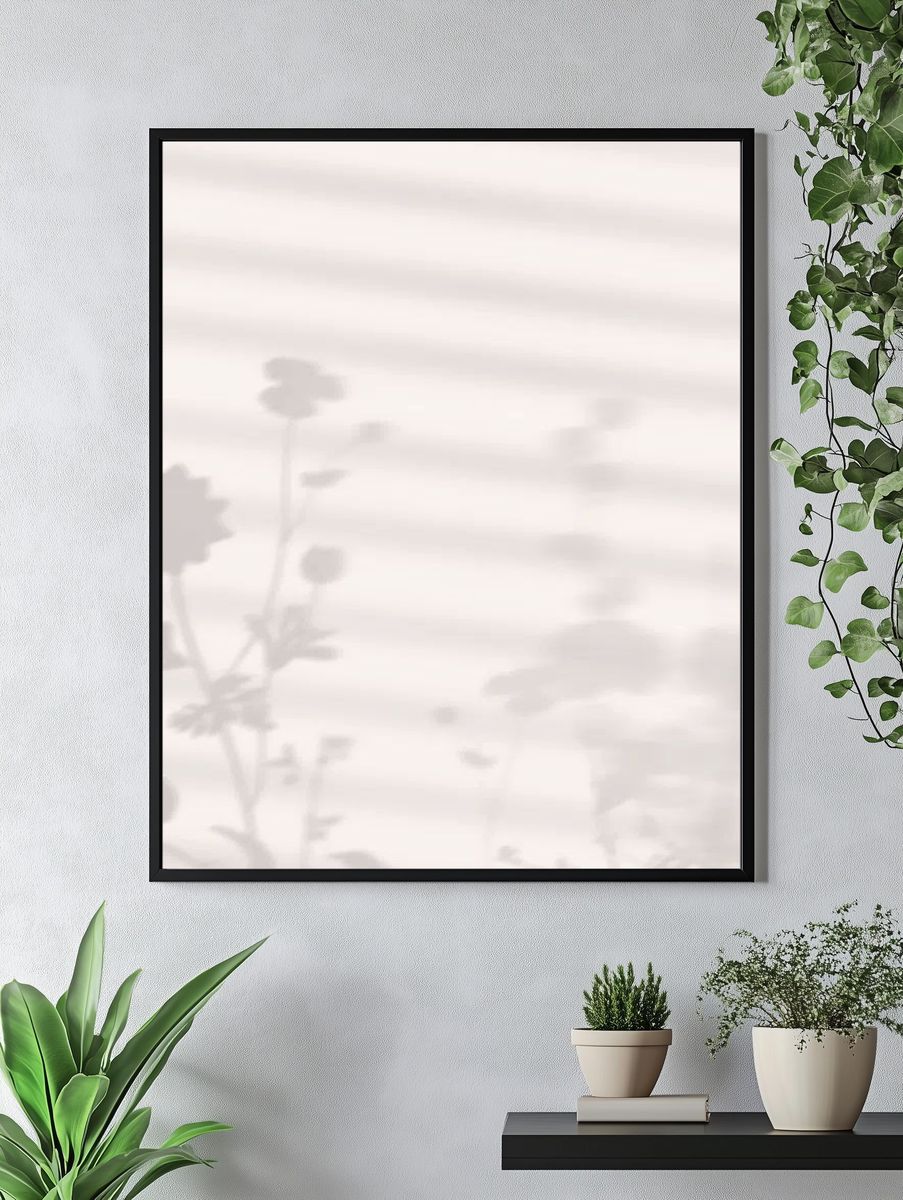 Silhouette Floral — Minimalist Print. — room view 4