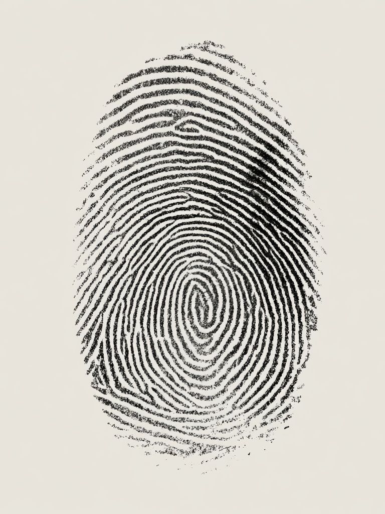Fingerprint Minimalist Print. poster detail