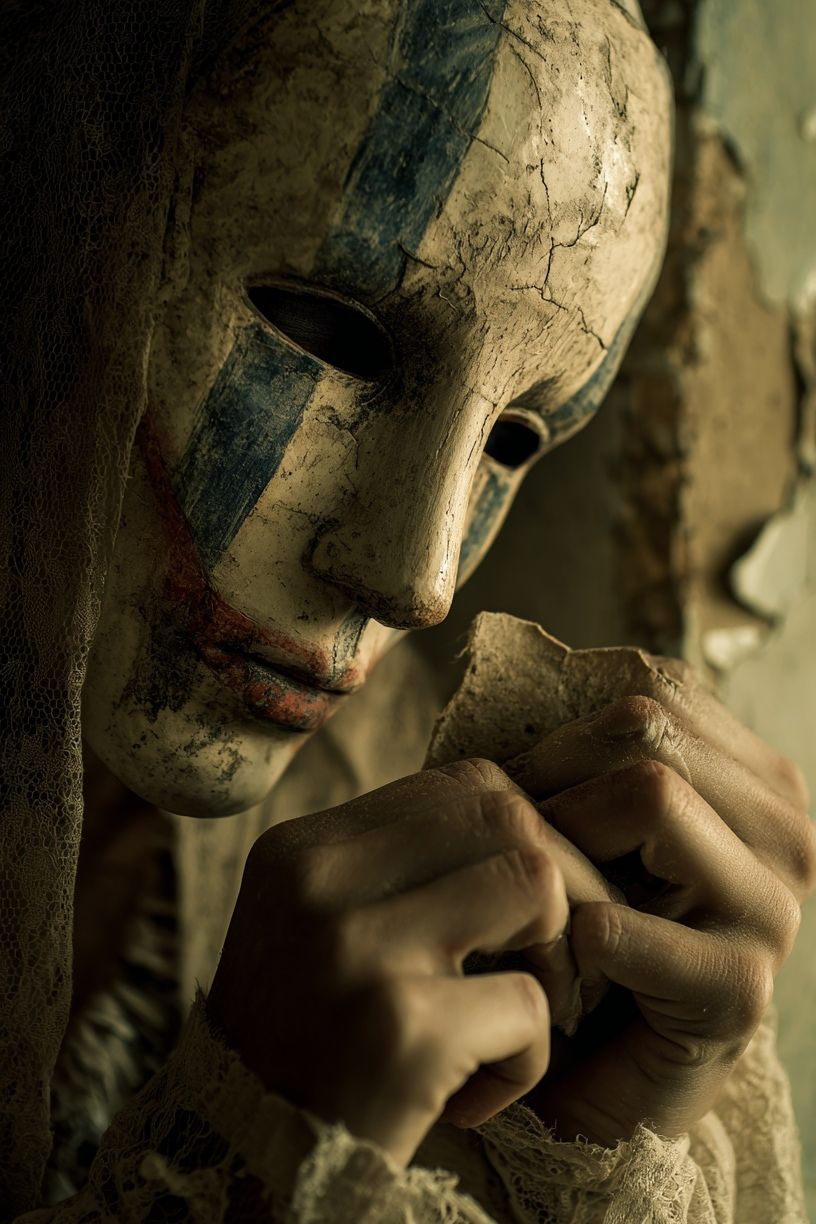 Masked Figure Fine-Art Print. poster detail