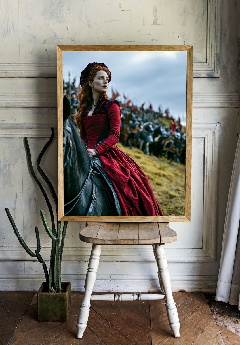 Medieval Queen on Horseback Poster. room preview