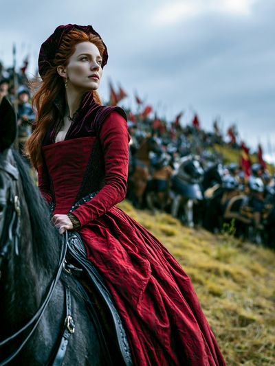 Medieval Queen on Horseback Poster. poster