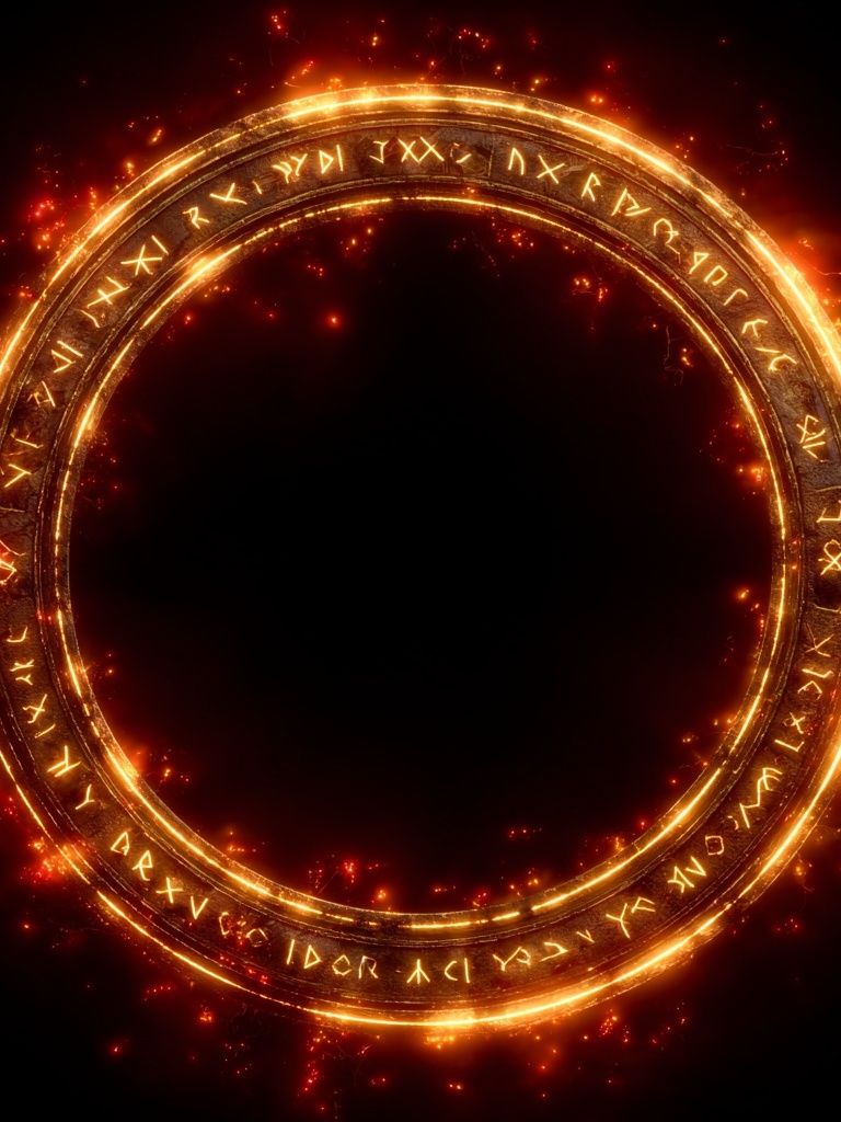 Mystical Ring of Fire — Fantasy Print. poster detail