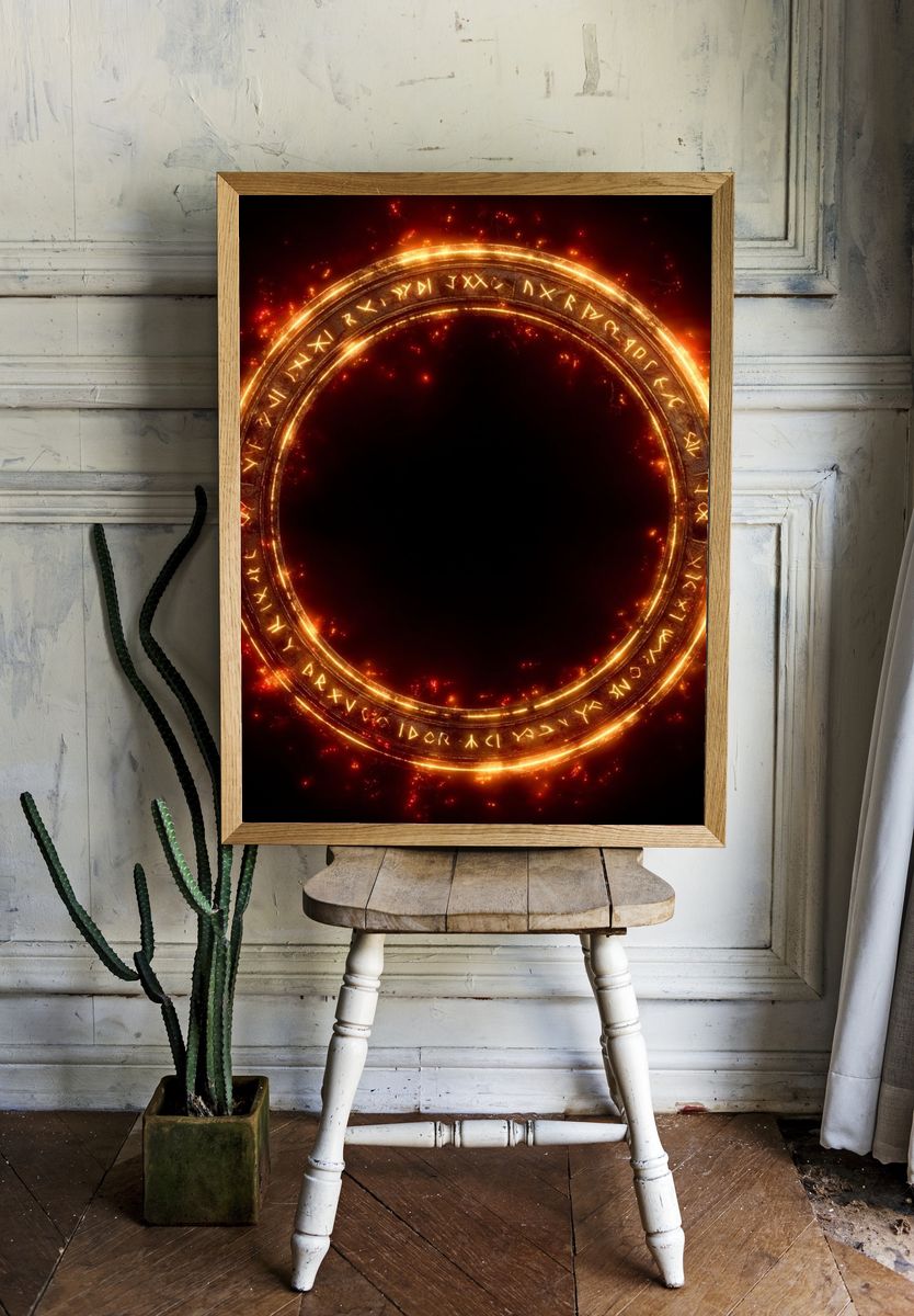 Mystical Ring of Fire — Fantasy Print room preview