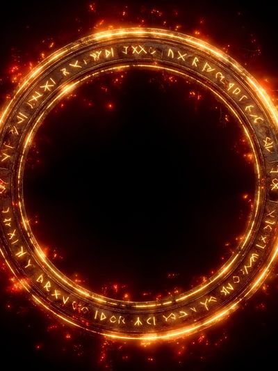 Mystical Ring of Fire — Fantasy Print. poster