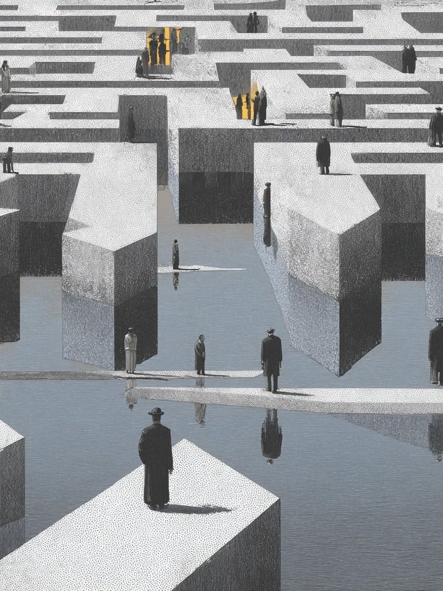 Maze of Reflections — Surrealism Print. poster detail