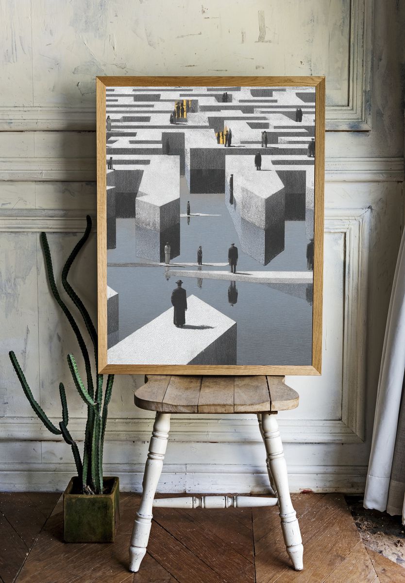 Maze of Reflections — Surrealism Print room preview
