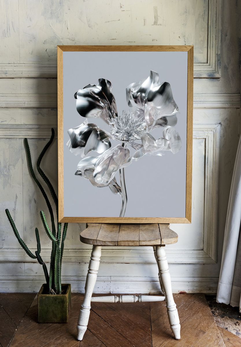 Metallic Flower Sculpture Poster room preview