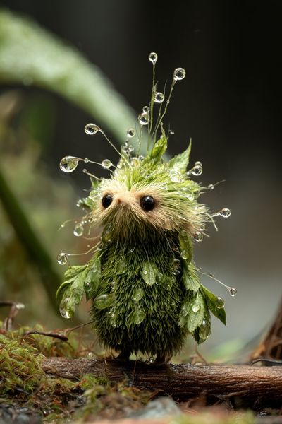 Whimsical Moss Creature — Illustration Print. poster