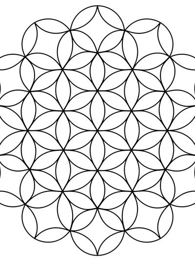 Sacred Geometry Flower of Life Print. poster