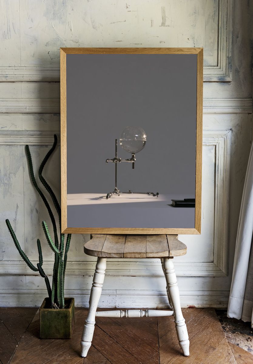 Minimal Glass Still Life Print. — room view 1