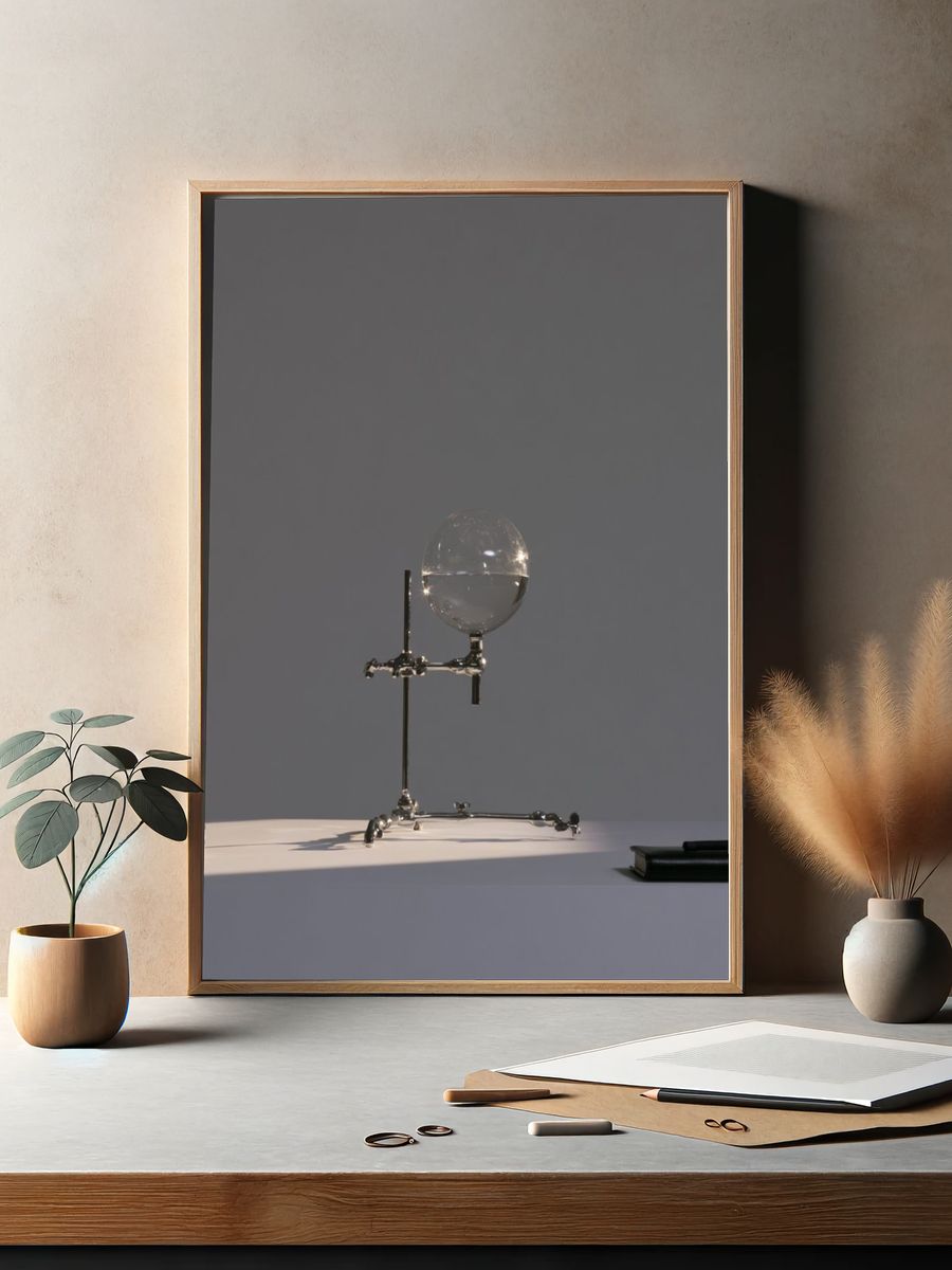 Minimal Glass Still Life Print. — room view 2