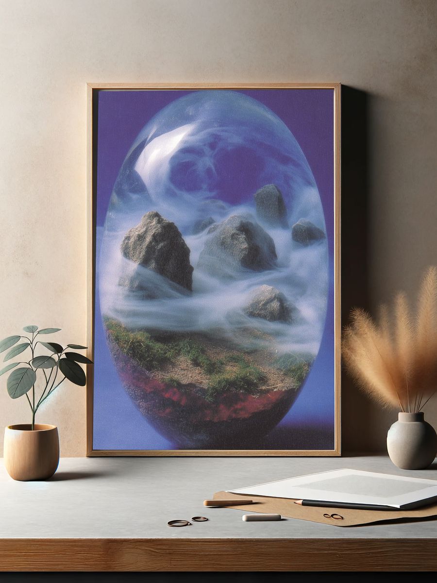 Mystical Landscape in Glass — Fine Art Print. — room view 2