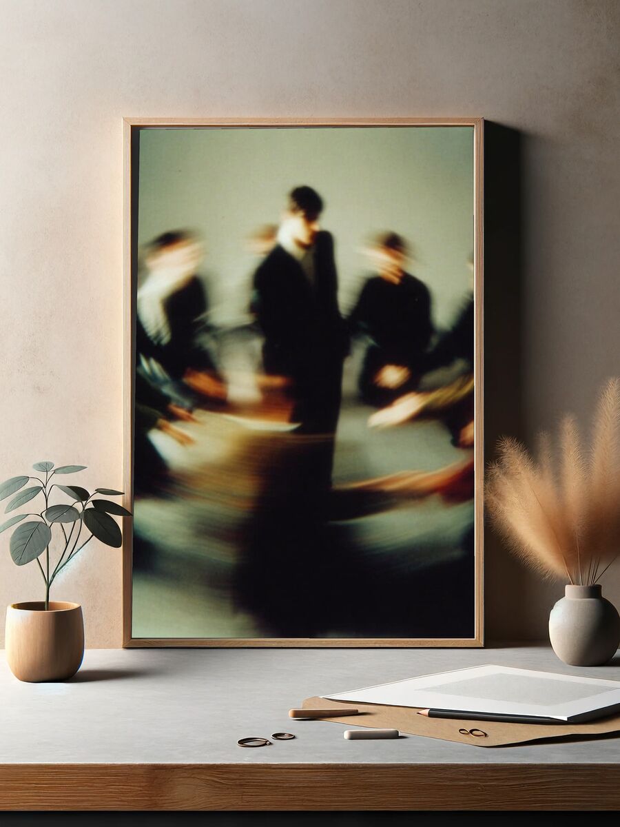 Motion Blur Group Portrait — Fine Art Print. — room view 2