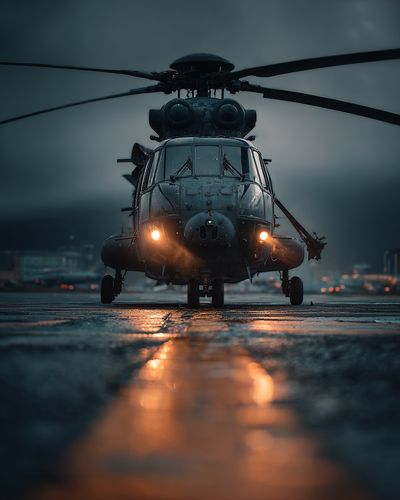 Military Helicopter Landing Poster. poster