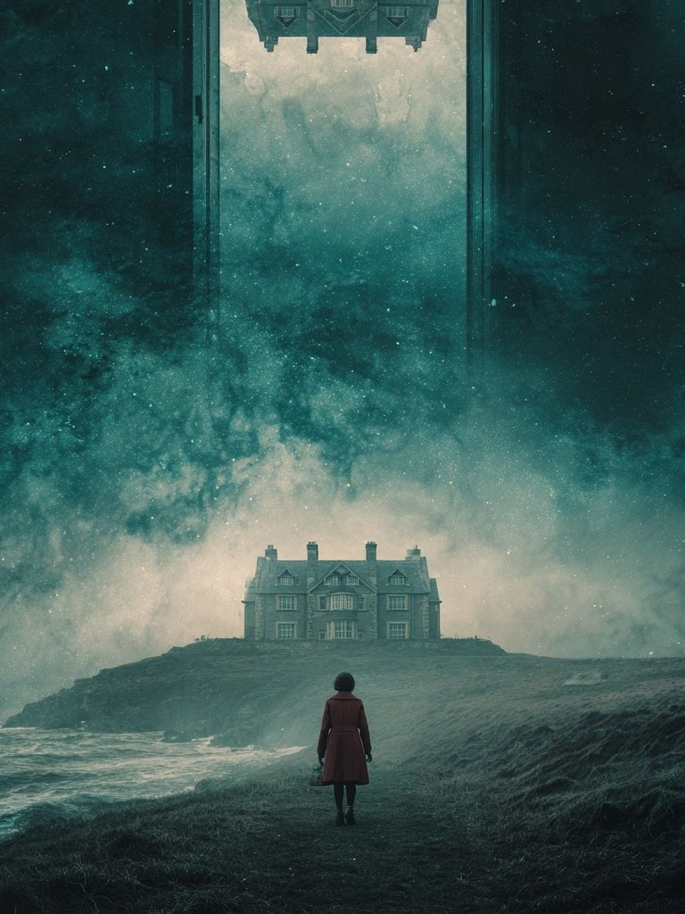 Mysterious House — Surrealism Print. poster detail