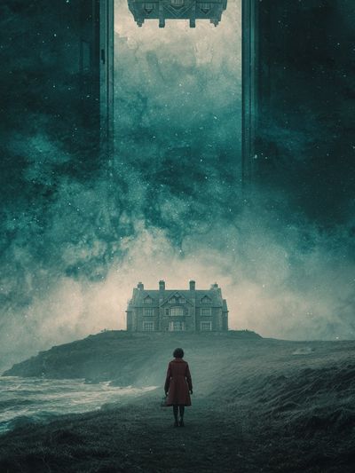 Mysterious House — Surrealism Print. poster