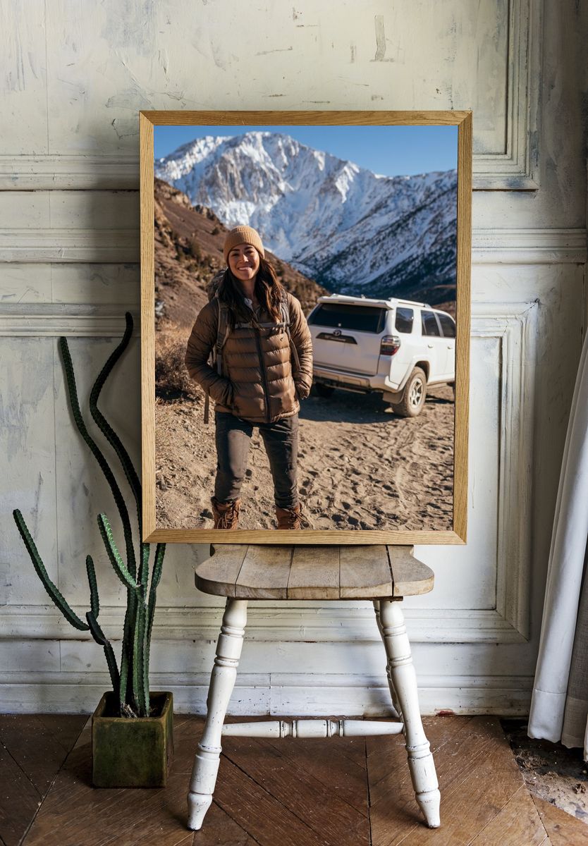 Mountain Hiker Adventure Photography Poster. — room view 1