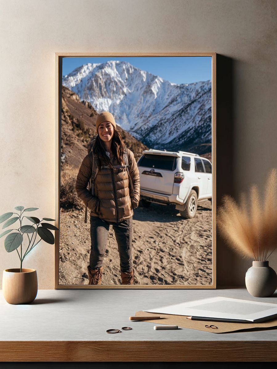Mountain Hiker Adventure Photography Poster. — room view 2