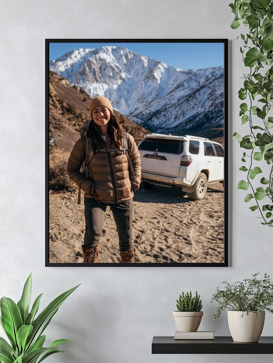 Mountain Hiker Adventure Photography Poster. — room view 4