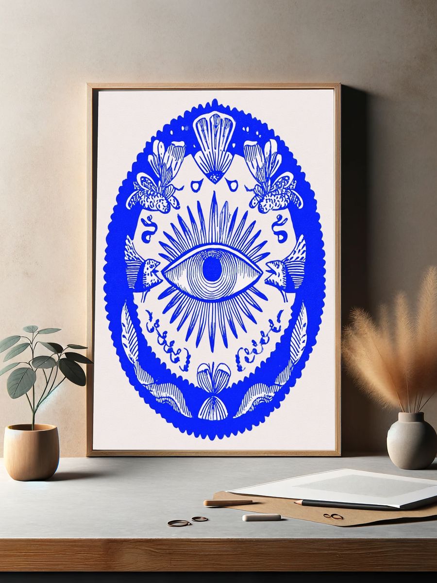 Mystical Eye Illustration Poster. — room view 2