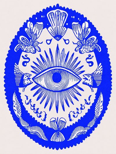 Mystical Eye Illustration Poster. poster print
